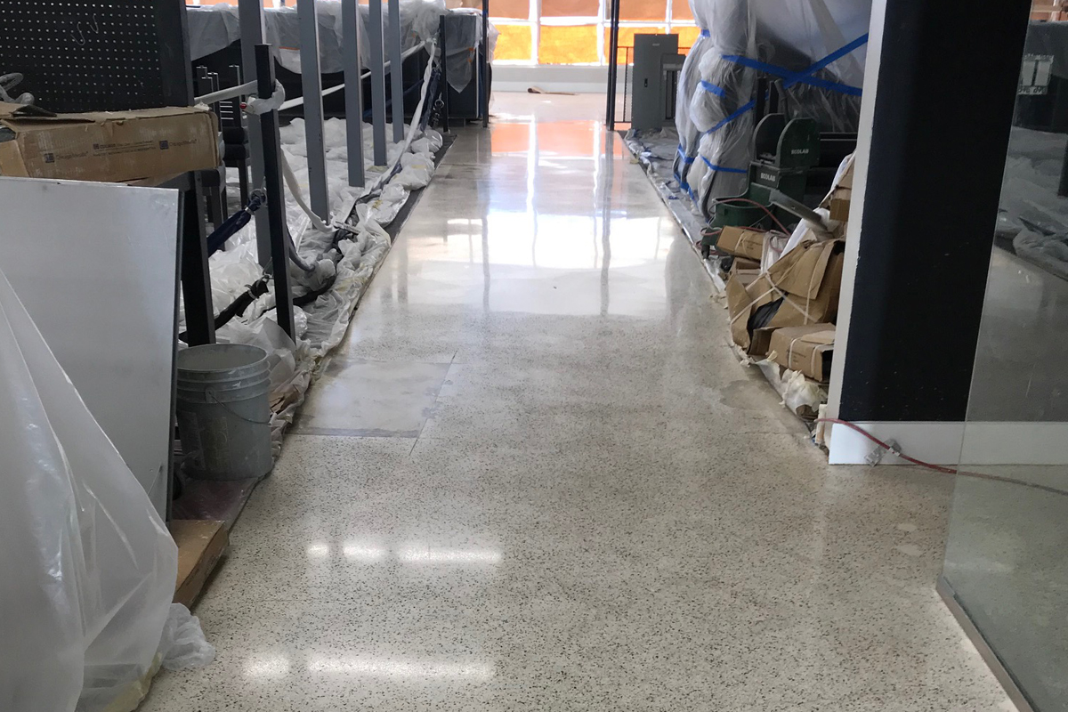 Terrazzo Floor Clean Process