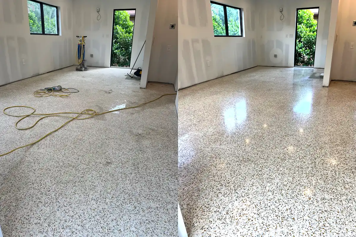 Terrazzo Floor Polishing BF AF